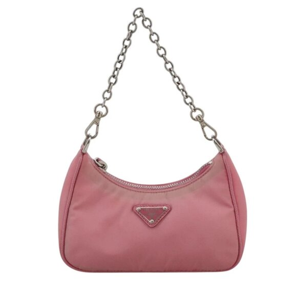 PRADA Shoulder Bag Nylon 2way Pink Silver Auth 111069 - Picture 3 of 16